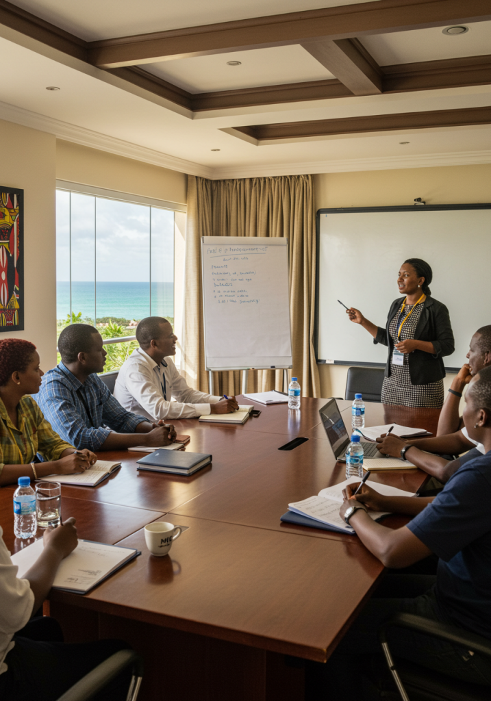 Board governance framework presentation by facilitator