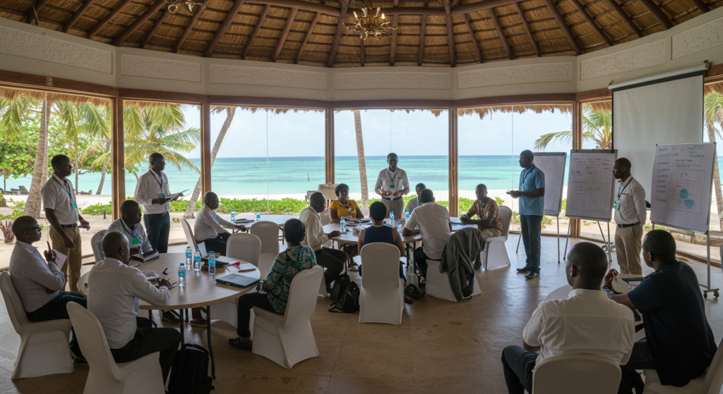 Expert facilitating board alignment workshop in Kenya