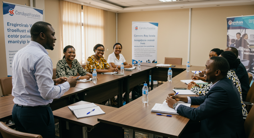 Kenyan managers attending leadership development seminar